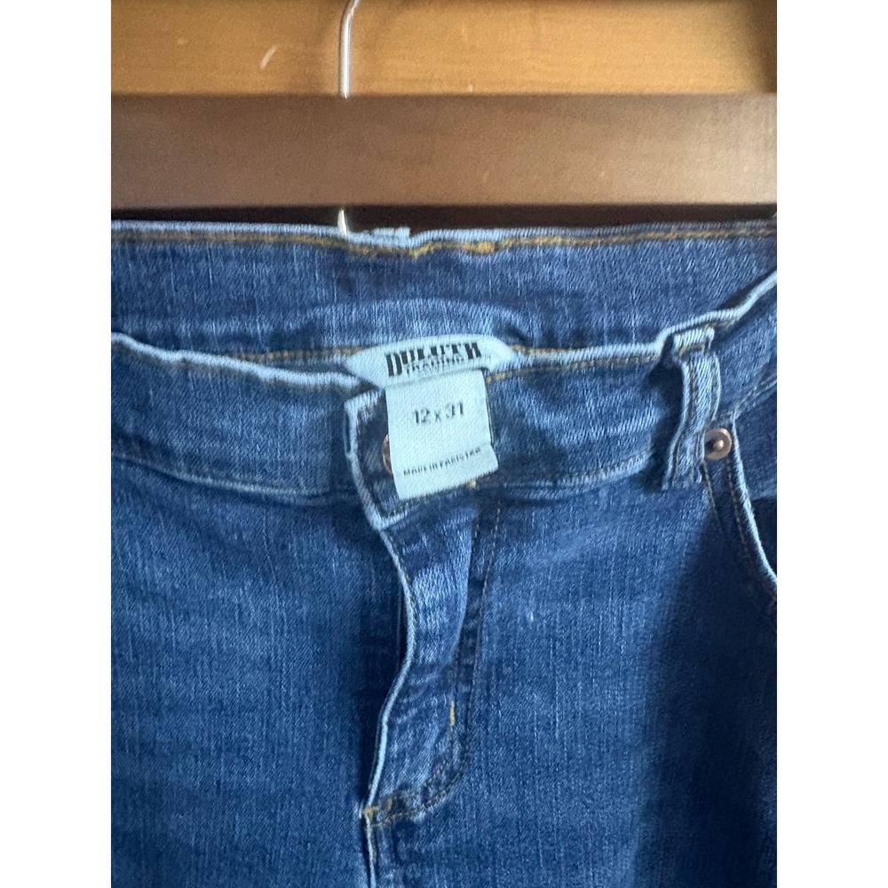 Duluth Trading Co Womens Daily Denim Jeans Blue Medium Wash Straight Leg 12x31 - Picture 2 of 5